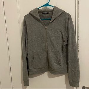 Brandy Melville Zip Up Gray Jacket w Hood